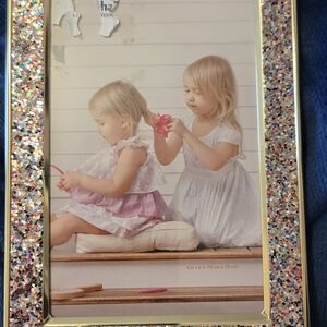 Isaac Jacobs Sparkling Multicolor Glitter Picture Frame 4"×6"